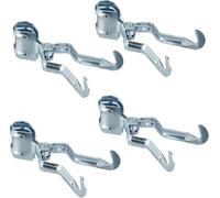 Yemaesre-Pinces Pour Camping, Lot De 4, Pour Mâts De Tente, Jusquà 25 Mm, Métal, Porte-Vêtements À Pincer, Argenté