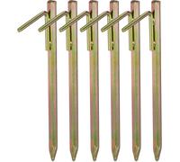 Yemaesre-Piquets Fixation, Lot De 6, Sardines Pour Tentes, Tonnelles Etc, Pour Sols Durs, Crochets, 30 Cm, Acier, Doré