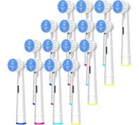 YEMAESRE-Pro Sensitive Gum Care Lot De 16 Têtes De À Dents De Rechange Compatibles Avec Les s À Dents Électriques Oral-B, Haute Densité, Poils Extra Doux, Blanc