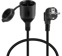 YEMAESRE-Rallonges D'Alimentation, 1M Câble D'Extension De Pr D'Extension Eu, Câble D'Extension Schuko, 16A/250V Fiche Euro Vers Pr Euro Pour Ordinateur, Tv, Pc, Noir