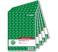 Yemaesre-Sd031lot De 5 Blocs De Factures A5, 2 X 40 Feuilles, Autocopiant, Avec 1 Copie, Microperforé