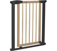 Yemaesre-Simply Close Barrière De Sécurité Enfant Bois, À Pression, 73-80 Cm ( . 94cm), Sans Vis Ni Perçage, Ouverture D'une Main, Double Verrouillage, Barrière Escalier Enfant, Bois Et Graphite
