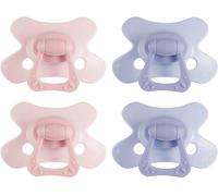 Yemaesre-Sucette Naturelle - Rose & Violet - 6+ Mois - Lot De 4 - Tétine En Forme De Papillon, Embout En Silicone, Sans Bpa & Respectueuse Des Dents