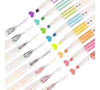 Yemaesre-Surligneur Et Stylos Gel, Stylo À Double Pointe Sans Surligneur, Surligneur Pastel 8 En 1 Avec Couleurs Assorties, Durable Marqueurs À Séchage Rapide Pour Bureau, École,Stationnaire,Étudiant