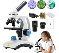 YEMAESRE-Sw100 Microscope Composite 40X-1000X Pour Enfants Débutants, Avec Tête Monoculaire Rotative, Lentille En Verre Optique, Poignée De Transport, Sans Fil, Double Éclairage