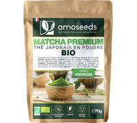 Yemaesre-Thé Matcha En Poudre Bio Japonais 70g Thé Vert Qualité Premium Tonus, Minceur, Drainage