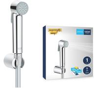 YEMAESRE-Vitalio Trigger Spray 30 Ensemble Pommeau De Douche (Douchette Hygiène Intime Avec Gâchette 1 Jet, Support Mural, Flexible De Douche Silverflex Anti-Torsion 1, 25M), Chromé, 26175001