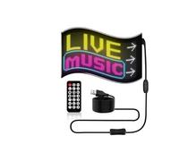 YeMaster Afficheur LED, panneau d'affichage, 32x64 pixels, contrôle Bluetooth ou APP, 33x20cm, avec télécommande, écran souple