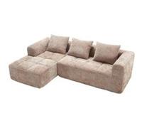 YeMaster Canapé combiné moderne, canapé en L, canapé 3 places, 250*158*60cm, pas d'installation nécessaire, avec 3 coussins, kaki kaki G
