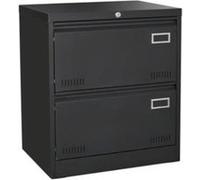YeMaster Classeur en métal, organisateur vertical avec 2 tiroirs et serrure pour bureau à domicile noir G