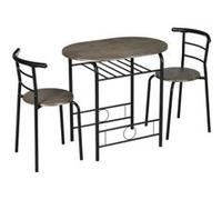 YeMaster Ensemble table à manger, table de cuisine, table basse, 80 x 53 x 74,5 cm, noir