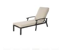 YeMaster Fauteuil de relaxation, chaise longue avec coussin en coton, mobilier réglable, coussin imperméable, beige beige G