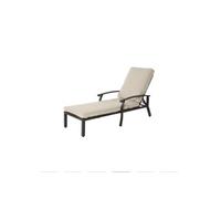 YeMaster Fauteuil de relaxation, chaise longue avec coussin en coton, mobilier réglable, coussin imperméable, beige