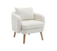YeMaster Fauteuil simple et moderne, canapé simple, chaise de loisirs, 71*72*71cm, blanc