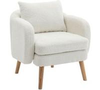 YeMaster Fauteuil simple et moderne, canapé simple, chaise de loisirs, 71*72*71cm, blanc Blanc G