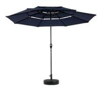 YeMaster Grand parapluie réversible pour l'extérieur, parasol, 14,8 pieds de long avec manivelle, bleu foncé bleu foncé G