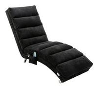 YeMaster Massage Chaise Lounge Indoor avec télécommande, Ergonomique électrique Massage Long Lounger avec 5 modes pour bureau, salon, chambre,Noir Noir G