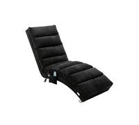 YeMaster Massage Chaise Lounge Indoor avec télécommande, Ergonomique électrique Massage Long Lounger avec 5 modes pour bureau, salon, chambre,Noir Noir G