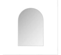 YeMaster Miroir de salle de bain élégant en arc, miroir de courtoisie, armoire de rangement avec espace de rangement, adapté à la salle de bain, au salon et à la chambre, blanc blanc G