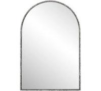 YeMaster Miroir de salle de bain, miroir de dressing, miroir mural arqué, adapté à la salle de bain, à la chambre, au salon - argent argent G