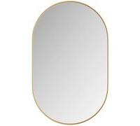 YeMaster Miroir de salle de bain ovale, armoire murale avec miroir, armoire de rangement intégrée, convient pour salle de bain, salon et chambre, doré doré G