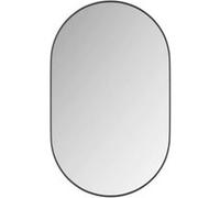 YeMaster Miroir de salle de bain ovale, armoire murale avec miroir, meuble de rangement intégré, adapté à la salle de bain, au salon et à la chambre, noir noir G