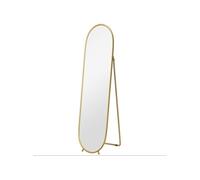 YeMaster Miroir pleine longueur, 160 x 40 cm, miroir mural avec support, pour salon, chambre, doré