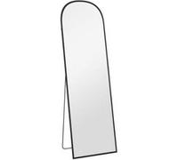 YeMaster Miroir pleine longueur, 161,5 x 50 cm, miroir de sol, convient pour le salon et la chambre, noir Noir G