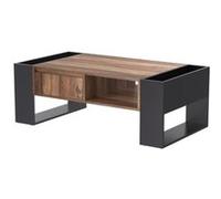 YeMaster Table basse en bois, table de canapé de salon, espace de rangement multifonctionnel, 60*111*40cm
