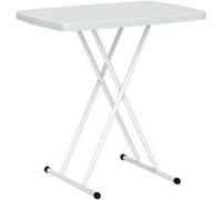 YeMaster Table d'appoint de jardin, table basse, table de balcon pliante, réglable en hauteur, 76x50x74 cm, pour balcon terrasse intérieur extérieur, blanc blanc G