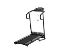 YeMaster Tapis de course électrique pliant, 500W 0,8-10km/h, avec écran LCD et support pour téléphone portable, noir, 123x62x117 cm, pour usage