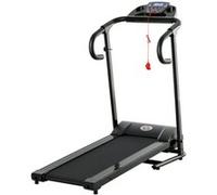 YeMaster Tapis de course électrique pliant, 500W 0,8-10km/h, avec écran LCD et support pour téléphone portable, noir, 123x62x117 cm, pour usage domestique Noir