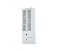 YeMaster Vitrine LED, meuble de rangement à double porte, 165 cm avec port USB, 16 options d'éclairage