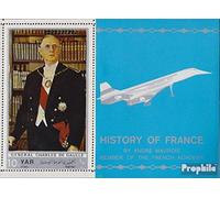 yémen du Nord (Arabes rep.) block115 (complète.Edition.) Neuf avec Gomme Originale ** MNH 1969 Personnalités Franz. Histoire (Timbres pour Les collectionneurs) Avions/Ballons/Zeppelins/Aviation