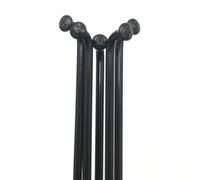 YEMENGGB Lot de 37 rayons de roue de vélo électrique 12 G 2,6 mm J-bend corps rond ED noir pour moteur à engrenage BLDC haute vitesse (longueur personnalisée)