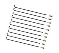 YEMENGGB Lot de 37 rayons de roue de vélo électrique 12 G 2,6 mm J-bend corps rond ED noir pour roue de moteur à engrenage BLDC haute vitesse (longueur 173 mm)