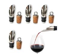 YEMVAR 4 pièce bec verseur alcool, becs verseurs avec bec conique classique avec bouchons en caoutchouc, convient pour verser de l'alcool, du vinaigre, du sirop ou des huiles d'olive