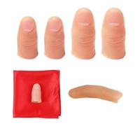 YEMVAR Pouces Magiques Accessoires, 5 Pcs Doigts Magiques pour Tours de Magie, 1 Mouchoirs d'Entraînement Rouges, Accessoires de Magie, Convient à Tous, pour Spectacles de Magie et Fêtes
