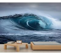 YEMYOR Papier peint 3D paysage de vagues océaniques modernes géantes vagues de l'océan pour salon, papier peint océans, paysage naturel, papier peint adapté aux locataires, 200 x 140 cm