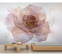 YEMYOR Rose Papier Peint 250x175cm, Romantic Rose Flower Mural Pour le salon et la chambre