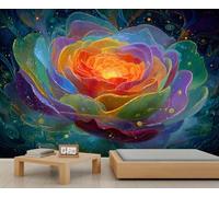 YEMYOR Rose Papier Peint, Colorful Rose Flower Mural-200x140cm