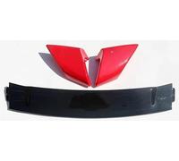 YENBGS Voiture Becquet Toit pour Civic 2006 2007 2008 2009 2010 2011 ABS FD2 Spoiler Trois Parties ou Quatre Parties Couverture de Coffre de Voiture Aile arrière