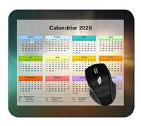 YENDOSTEEN Calendrier 2026 Tapis de Souris Rectangulaire Unis,Fleur Gouttes De Rosée vec Support en Caoutchouc et Surface en Tissu Microtissé Équilibré