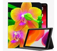 YENDOSTEEN Coque iPad 2018,Nouvel iPad 6ème 5ème génération Coque,Étui pour iPad 2018/2017 9,7 Pouce,orchidées,Gros Plan,Orange,et Housse Étui avec Veille/Réveil Automatique