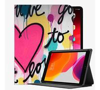 YENDOSTEEN Coque pour iPad Air 2 9.7 Pouces,Modèles A1566 A1567,Mur de Dessin Graffiti Housse Étui avec Veille/Réveil Automatique