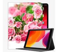 YENDOSTEEN Coque pour iPad Air 2 9.7 Pouces, Rose Rose Bouquet De Fleurs Romantique Housse Étui avec Veille/Réveil Automatique