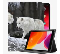 YENDOSTEEN Coque pour iPad Mini 5ème génération 7.9 Pouce Étui/iPad Mini 4 Cover Case,Loup des neiges Housse Étui avec Veille/Réveil Automatique