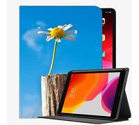 YENDOSTEEN Coque pour iPad Pro 12.9 2021/2020/2018 avec Porte-Stylo,Lonely Flower Camomille Bleu Ciel Housse Étui avec Veille/Réveil Automatique