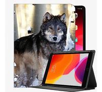 YENDOSTEEN Étui pour iPad Pro 9,7 Pouces 2016,Mince et Leger Housse Case Coque avec Auto Réveil/Sommeil,Arbres Hiver Snow Loup Housse Étui avec Veille/Réveil Automatique