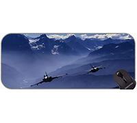YENDOSTEEN Grand tapis de souris avec tissu texturé de qualité supérieure, avions de combat de l'armée aérienne indienne HD 18 tapis de souris de jeu avec bords cousus